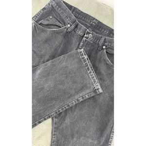 Wrangler Regular Fit Jeans Mens 36x30 Black Denim Straight‎ Leg Pants